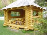 Беседка из оцилиндрованного или рубленного бревна - фото 5