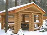 Беседка из оцилиндрованного или рубленного бревна - фото 11