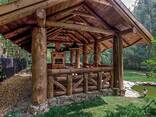 Беседка из оцилиндрованного или рубленного бревна - фото 12