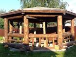 Беседка из оцилиндрованного или рубленного бревна - фото 13