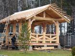 Беседка из оцилиндрованного или рубленного бревна - фото 15
