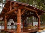 Беседка из оцилиндрованного или рубленного бревна - фото 16