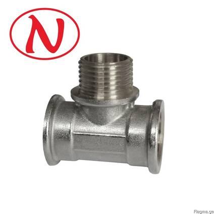 Brass Tee Fitting 1/2"F-1/2"F-1/2"F (Nikel) /HS