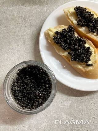 Икра Сибирского осетра, чёрная 220 лари - 100гр.