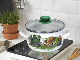 ემალირებული ფოლადის ტაფა დეკალით