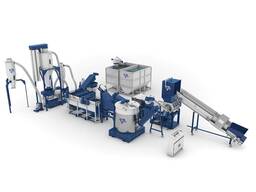 Комплекс для измельчения и мойки сильнозагрязненного пленочного и тканного материала