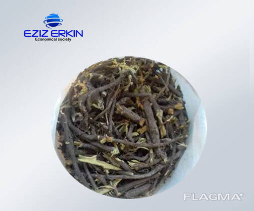 Корни и корневища солодки, резанные мелкими кусочками.