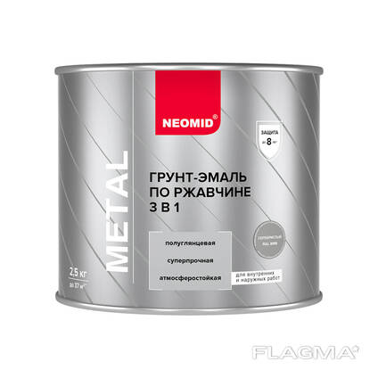 NEOMID METAL Грунт-эмаль по ржавчине 3 в 1