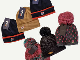 Осенние и зимние брендовые шапки, сток оптом