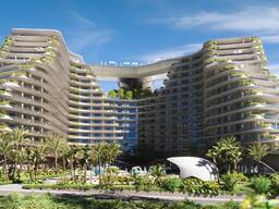 Продается 2 комнатные апартаменты 134.3 кв. м в белом каркасе в жк в Махинджаури