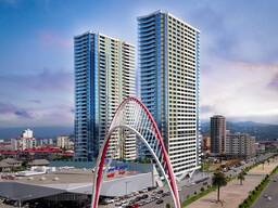 Продажа квартиры в Батуми 67.20кв. м Вид на горы белый каркас этаж 22