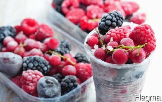 Замороженные ягоды, фрукты, овощи. Frozen berries, fruits, v